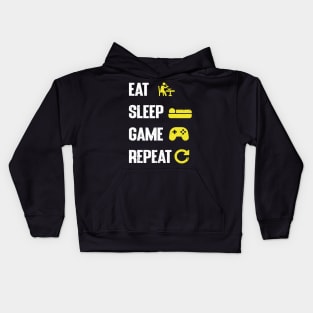 Eat, sleep, Game and repeat Kids Hoodie